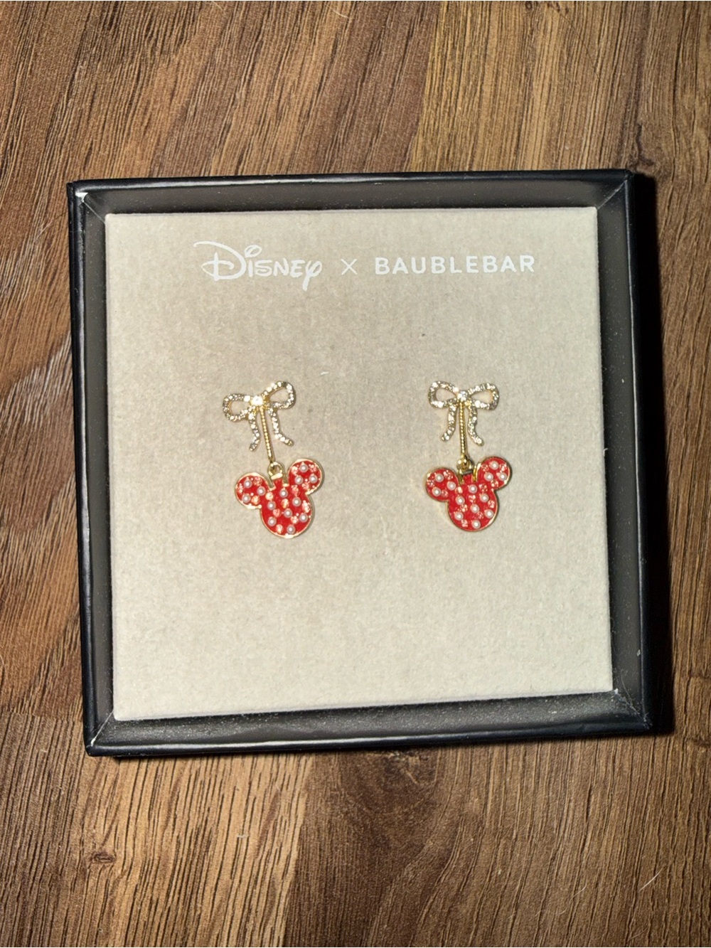 Disney X Baublebar Red Minnie Mouse Bow Stud Earrings